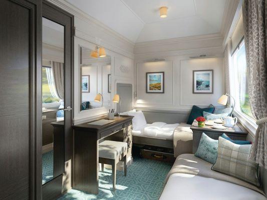 Twin cabin of the Belmond Grand Hibernian.