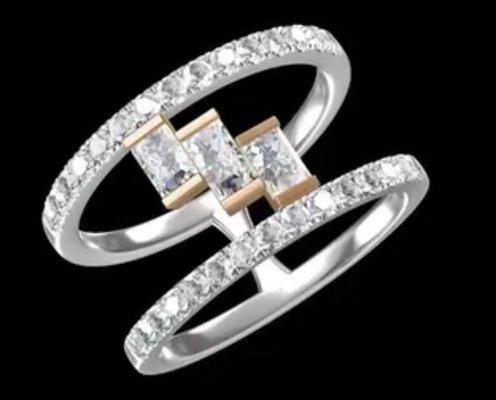 Diamond Women's Fashion Ring-18K