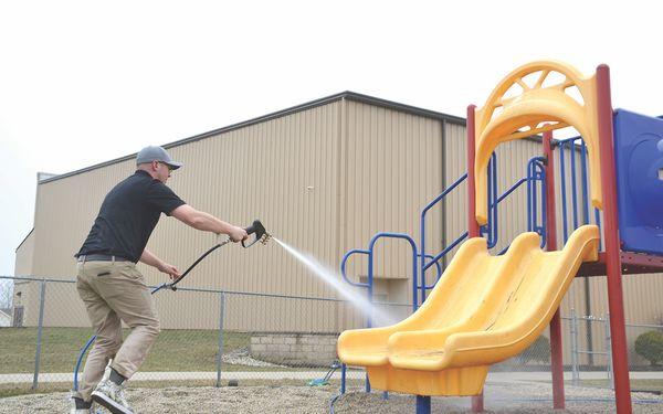 Playground disinfecting