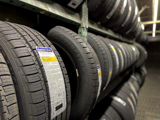 Check our full line of Goodyear tires for sedans, trucks, and SUVs. We stock tires for all makes and models to keep you on the road.