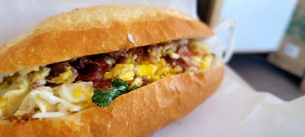 Chinese Sausage Egg Bahn Mi