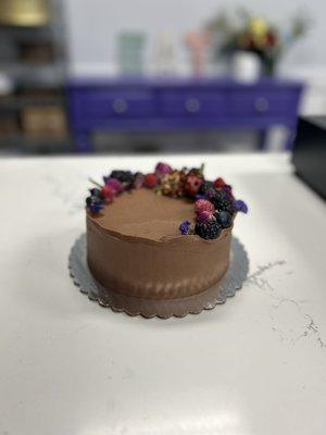 Dark chocolate and berries