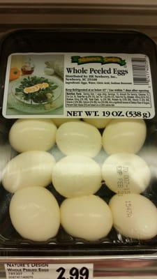 Dozen pre-boiled eggs. Nice!