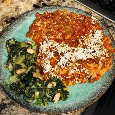 Penne Melanzane & Escarole & Beans