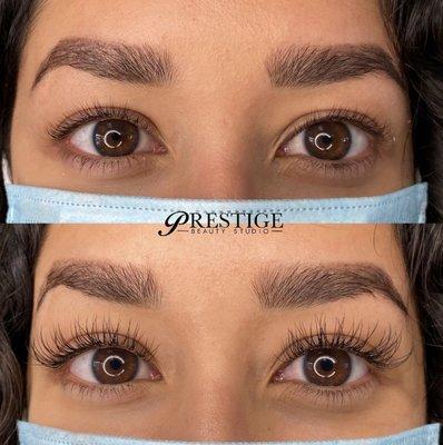 Classic eyelash extensions by our Prestige stylist, Sam!