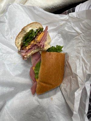 Ham Sandwhich with extras