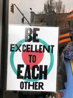 Love how supportive the area is with tons of BLM, kindness/equal rights art/signs everywhere. This is right on the store front