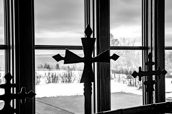 Gothic crosses overlooking the bay!