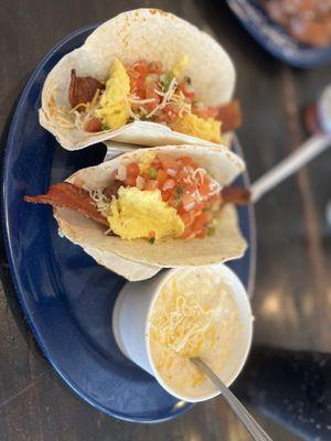 Breakfast Tacos and Cheese Grits