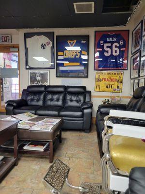 Nice decor and sports memorabilia