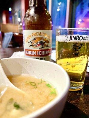 Miso Soup & Kirin