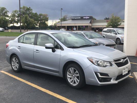 Nice Subaru Impreza. Low emission, sporty, paddle shifters, and heated seats for the lower back