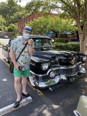 1954 Cadillac and my new watch that Elvis made famous the iconic Hamilton Ventura