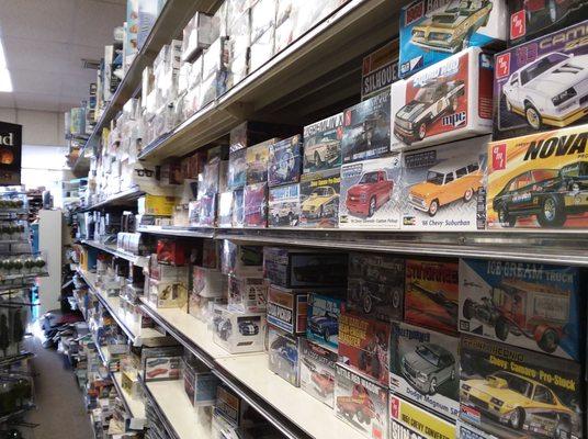 One of the few places left where you can buy model car kits!