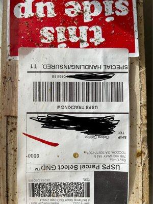 Shipping label