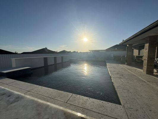 Our new pool and outdoor kitchen