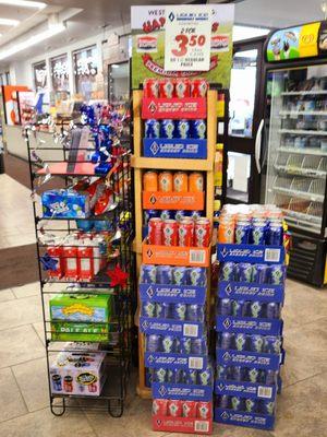 Large selection of snacks.