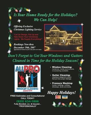 Christmas lighting Service by All Pro