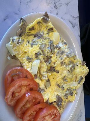 Roast Beef Omelette withTomatoes