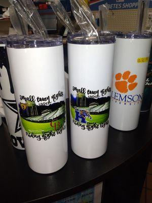 They have local high schools, NCAA, and NFL teams in the cute tumblers.