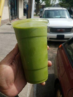 Slim Sally (Passion Fruit, Orange, Guava, Spinach, Kale, Almond Milk & Fat Burn Boost