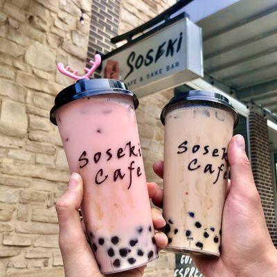 Rose Bud Bubble Tea & Hokkaido Bubble Tea