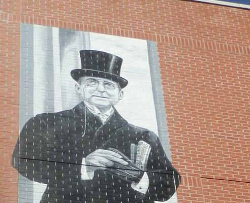 Blice Edwards mural of James Whitcomb Riley