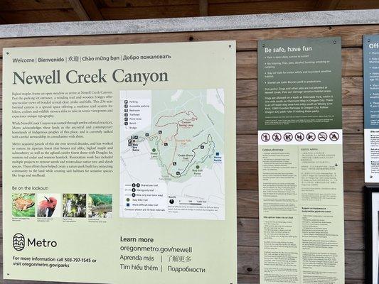 Newell Creek Canyon Nature Park - trail map