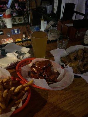 Maple bourbon bbq wings