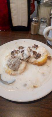 Biscuits,  sausage, and gravy $4.50