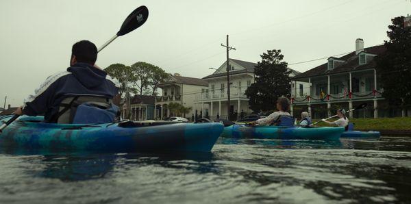 Paddling Bayou St John, New Orleans