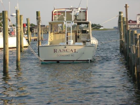 The Rascal, docked by Capt Norm @ The Harbor Inn