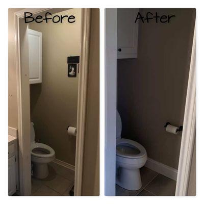 Before and After Toilet Room