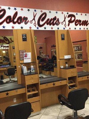 Color cut perm