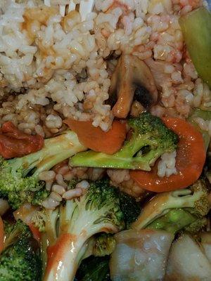 Mixed vegetables and brown rice