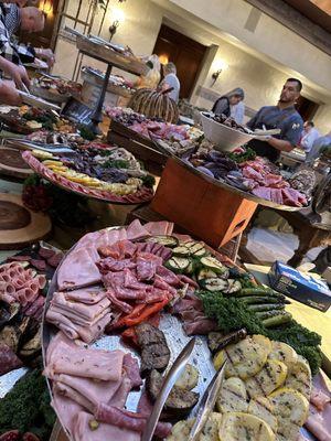 Meat and cheese table