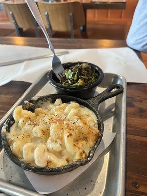 Mac & Cheese and Brussel sprouts