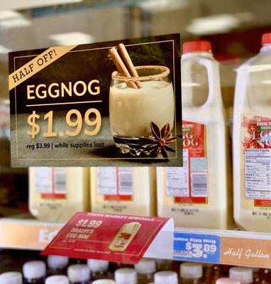 Last chance to replenish egg nog supply before it's gone for the season!