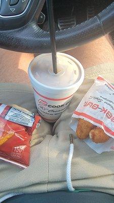 Lap of Luxury LOL -  Walkin' Taco, Wisconsin White Cheddar Cheese Bites & Caramel Fudge Milkshake