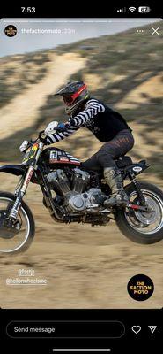 The man Himself (Fast J/Jason) at Glen Helen racing his HD sportster