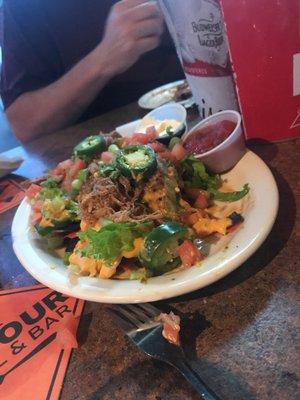 Pulled pork nachos