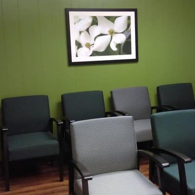 Serene waiting area for shot patients.