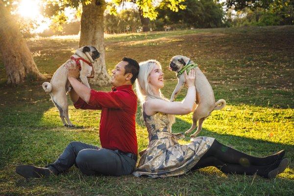 Engagement sessions with the loving FurKids.