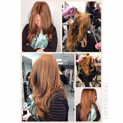 Color cut and blow dry