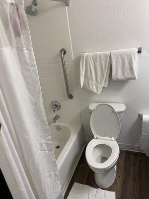 Bathroom is small