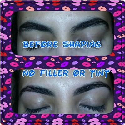 No fillers.... just natural and thick.... no thin brows here...