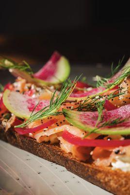 Salmon Lox Toast