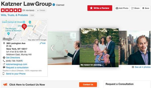 We are proudly the Best Reviewed firm on Yelp at our New York Location! Check out our other page if you'd like to read a few more reviews!