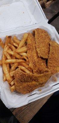 Whiting platter with fries