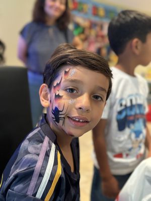 Spider facepainting